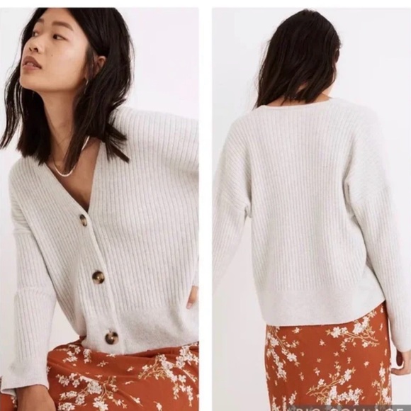 Madewell Ribbed Button-Up Cardigan - Picture 1 of 4